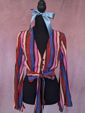 Topshop Tie-Front Blouse